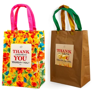 Colorful Thank You Bag Png Wjn51 PNG image