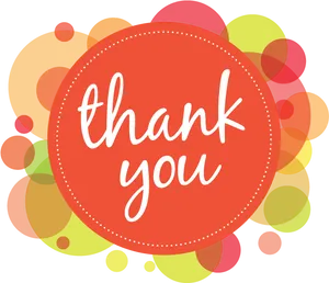 Colorful Thank You Graphic PNG image