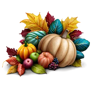 Colorful Thanksgiving Cornucopia Png 05212024 PNG image