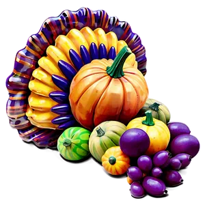 Colorful Thanksgiving Cornucopia Png 34 PNG image