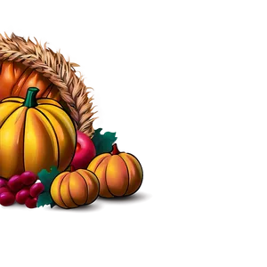 Colorful Thanksgiving Cornucopia Png Euu PNG image