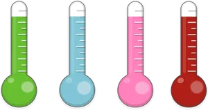 Colorful Thermometers Vector