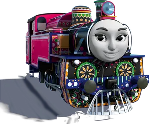 Colorful Thomas Engine PNG image