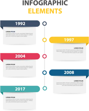Colorful Timeline Infographic Template PNG image