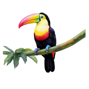 Colorful Toucan In Jungle PNG Qlb50 PNG