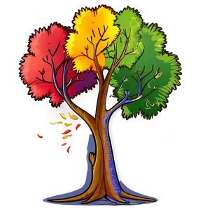 Colorful Tree Sketch PNG 27 PNG