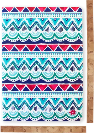 Colorful Tribal Pattern Notebook Cover PNG image