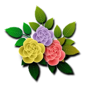 Colorful_ Trio_of_ Roses_ Vector_ Art