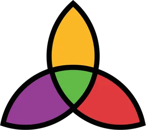 Colorful Triquetra Symbol PNG image