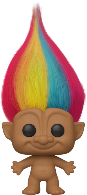 Colorful Troll Doll Figure PNG image