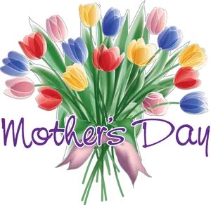 Colorful_ Tulips_ Mothers_ Day_ Greeting PNG image