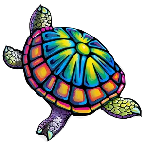 Colorful Turtle Artwork Png Rsp PNG image