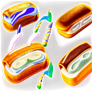 Colorful Twinkies Artistic Representation PNG image