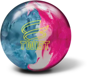 Colorful Twist Bowling Ball PNG image