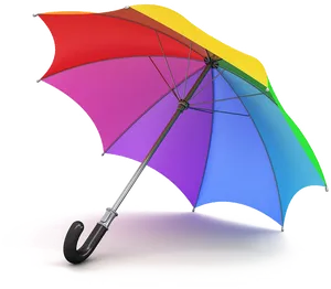 Colorful Umbrella Isolatedon Black PNG image