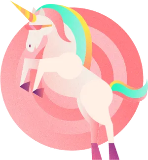 Colorful Unicorn Graphic PNG image