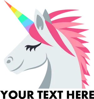 Colorful Unicorn Profile Illustration PNG image