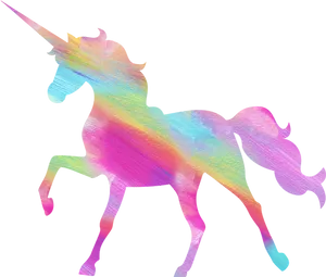 Colorful Unicorn Silhouette PNG image