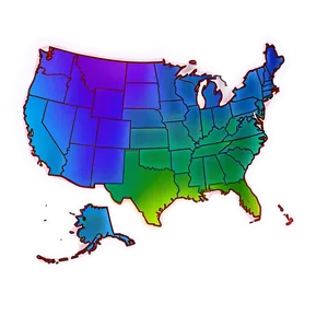 Colorful Usa Map Png Yfu PNG image