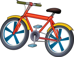Colorful Vector Bicycle Illustration PNG image