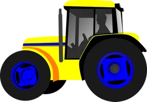 Colorful Vector Tractor Illustration PNG image