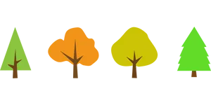 Colorful Vector Trees Collection