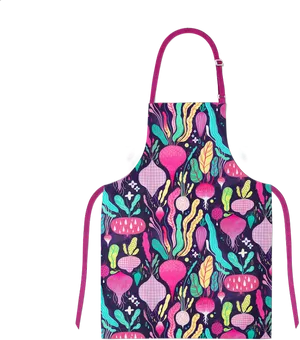 Colorful Vegetable Pattern Apron PNG image