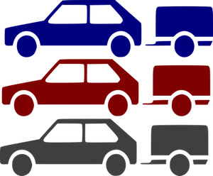 Colorful Vehicle Silhouettes