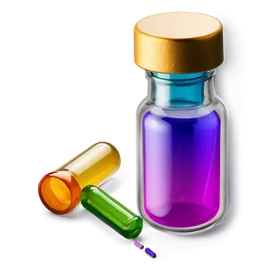 Colorful Vial Png 06122024 PNG image