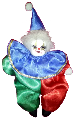 Colorful Vintage Clown Doll PNG image