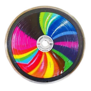 Colorful Vinyl Discs PNG 05242024