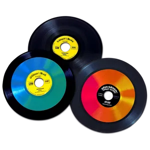Colorful Vinyl Discs PNG 05242024 PNG