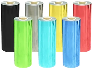 Colorful Vinyl Rolls Collection PNG