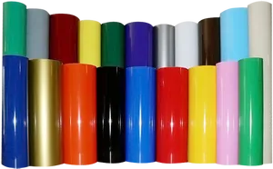 Colorful Vinyl Rolls Collection PNG
