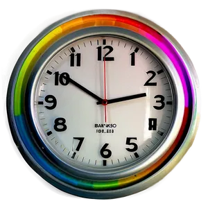 Colorful Wall Clock Png 96 PNG image