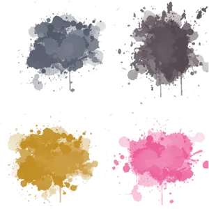 Colorful_ Watercolor_ Splashes_ Set PNG image