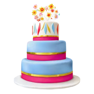 Colorful Wedding Cake PNG Qcq