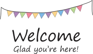 Colorful Welcome Banner PNG image