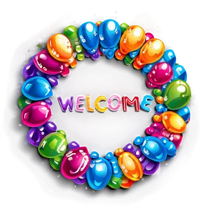 Colorful Welcome Lettering Png 42 PNG image