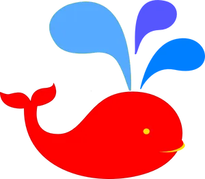 Colorful Whale Clipart PNG image