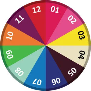 Colorful Wheelof Fortune PNG image