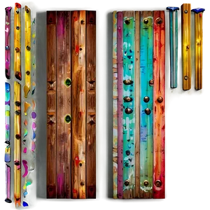 Colorful Wooden Plank Variations PNG 06132024 PNG