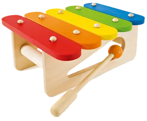 Colorful Wooden Xylophone Toy PNG image
