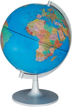 Colorful World Globe Standing PNG image
