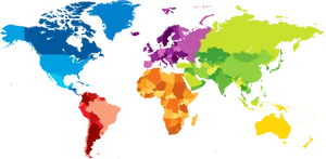 Colorful World Map