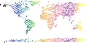 Colorful World Map People Representation.jpg PNG image