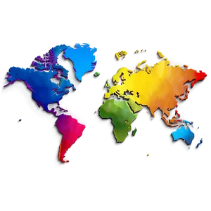 Colorful World Map Png 36 PNG image