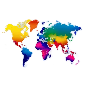 Colorful World Map Vector Png 06262024 PNG image