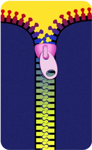 Colorful Zipper Illustration PNG image
