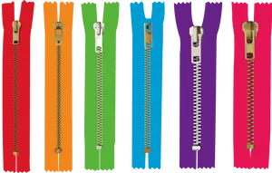 Colorful Zippers Array PNG image